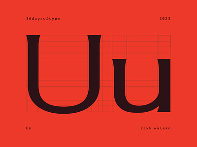 36 days of type: Uu 36daysoftype bold design glyph icon letter u modern sans serif type typography zakk waleko