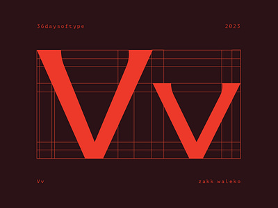 36 days of type: Vv 36daysoftype bold design glyph letter v modern sans serif type typography zakk waleko