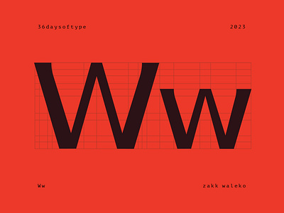 36 days of type: Ww 36daysoftype bold design glyph letter w logo modern sans serif type typography zakk waleko