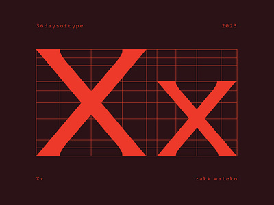 36 days of type: Xx 36daysoftype bold design glyph letter x logo modern sans serif type typography zakk waleko