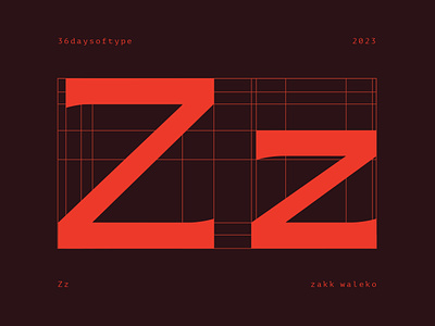 36 days of type: Zz 36daysoftype bold design font glyph letter z modern sans serif type typography zakk waleko