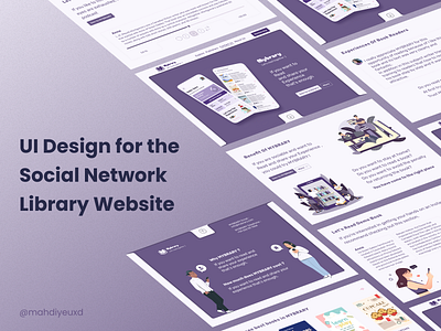 UI Design For Social Network Library app design design figma styleguide typography ui ui design ui desktop ui iphon ui kit ui mobile ui phone ui social network ui website uiux user experience user interface ux uxui web design