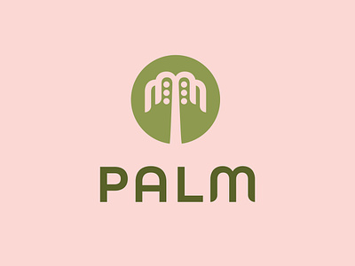 palm logo – unused branding design icon logo mark minimal natural palm tree tree typography