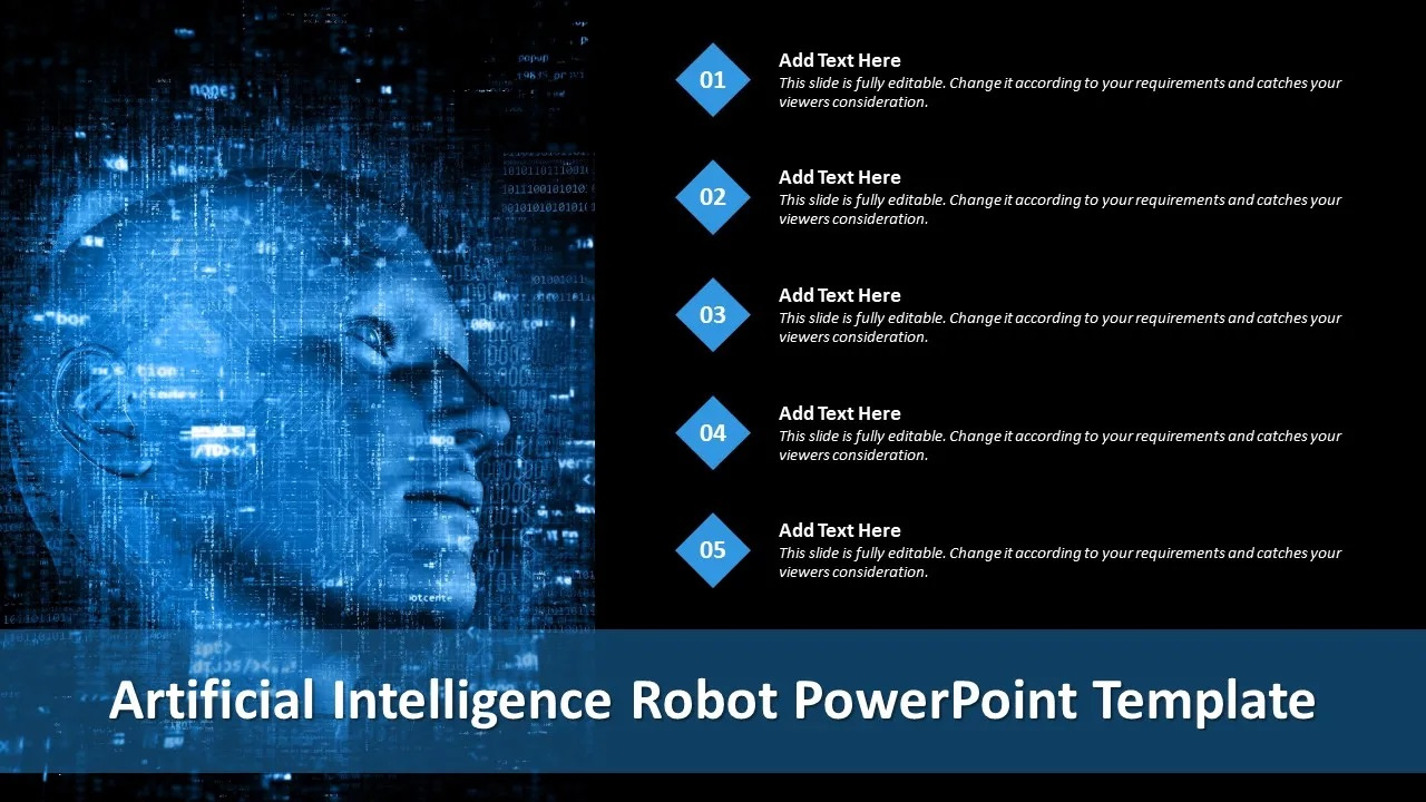 Artificial Intelligence Robot Powerpoint Template By Kridha Graphics On 