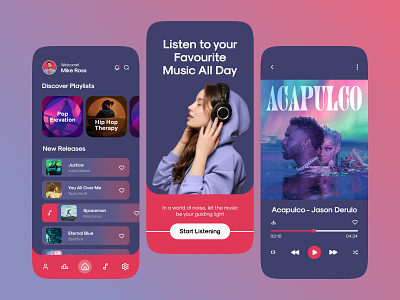 Music Player Mobile App android app design app app design appdesign dark theme interface interfacedesign ios app design minimal mobile mobile app design mobile apps mobile ui design mobileappdesign music ui ux ux ui design uxui uxuidesign
