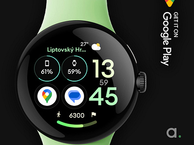 Control Dash: Wear OS face amoled watch faces amoledwatchfaces android wear design fossil illustration logo watchface wearos