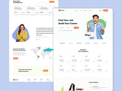 Find me- Job Finding Landing Page design