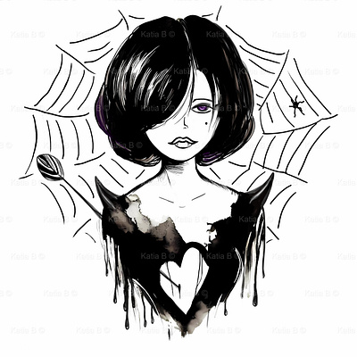 Halloween Princess gothic graphic design halloween illustration spooky vampire