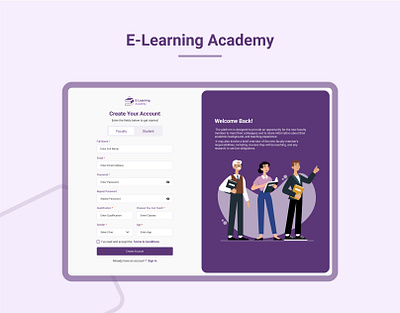 E-Learning Academy academy academy web design ui ux webapp