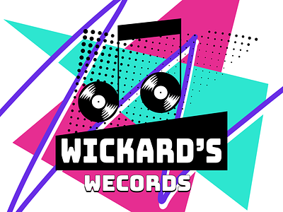 Wickard's Wecords 80s branding design exercise figma fun graphic design illustration logo music record store record store day