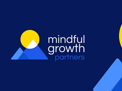 Mindful Growth Partners - Abstract Logo #3 abstract logo logo design mindful mindful logo modern mountain mountain logo partner partner logo sun sun logo