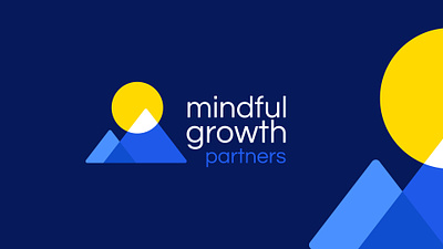 Mindful Growth Partners - Abstract Logo #3 abstract logo logo design mindful mindful logo modern mountain mountain logo partner partner logo sun sun logo