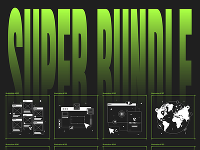 Super Bundle is here 🎉 bundle colorful design illustration kapustin linear outline pack resources set vector