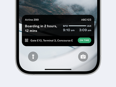 Live Activity for an airline app airline airline dynamic island airline live activitiy aviation dynamic island flight flight dynamic island flight live activity flight tracker flight tracking ios ios dynamic island ios live activity live activity product design user experience ux design