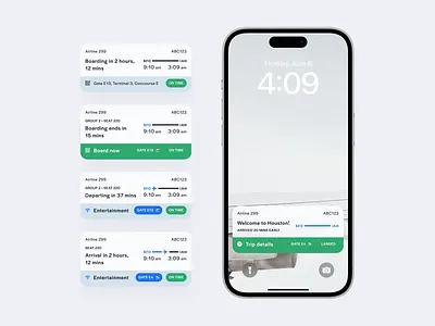 Airline app • Live Activity user flow airline airline dynamic island airline live activity aviation dynamic island flight flight dynamic island flight live activity flight tracker flight tracking ios ios dynamic island ios live activity live activity product design user experience ux design