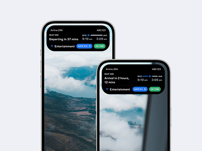 Dynamic Island for an airline app airline airline dynamic island airline live activity aviation dynamic island flight flight dynamic island flight live activity flight tracker flight tracking ios ios dynamic island ios live activity live activity product design user experience ux design