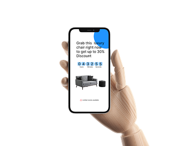 Countdown sale UI better ui blue branding countdown countdown page cushion dailyui design inspiration ecommerce grab sales graphic design limited stocks quick sales simple ui slaes ui ux visual design