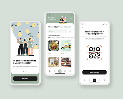 VeganInspector App Design app app design branding design figma graphic design ui user experience ux