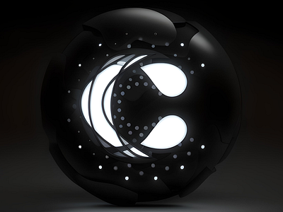C BLACK NEON 3D LOGO app branding design graphic design illustration logo typography ux vector