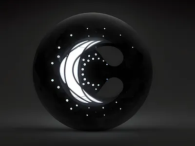 C BLACK NEON 3D LOGO branding illustration logo vector