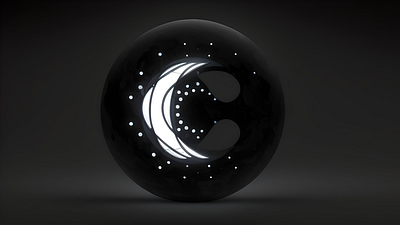 C BLACK NEON 3D LOGO branding illustration logo vector