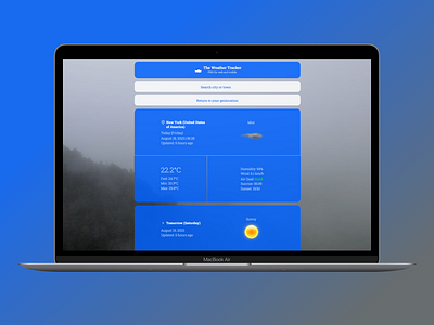 The Weather Tracker angular creative css design developer front front end frontend html landing page programmer scss tracker typescript weather web website