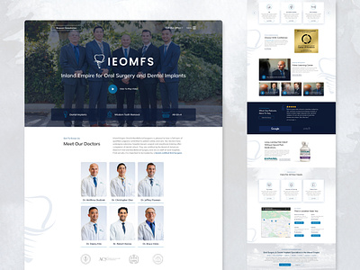 IEOMFS | Dental Website Homepage clean dental dentist doctor homepage inland landing page oral surgery surgeon ux website
