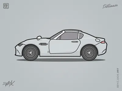 reMX - DeBonaire aston car illustration luxury mazda minimal premium silver sportscar vector