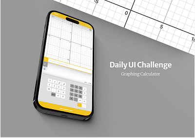 Calculator - DailyUI #004 calculator dailyui design dribbble figma graphingcalculator inspiration interface iphone14 mobile ui yellow