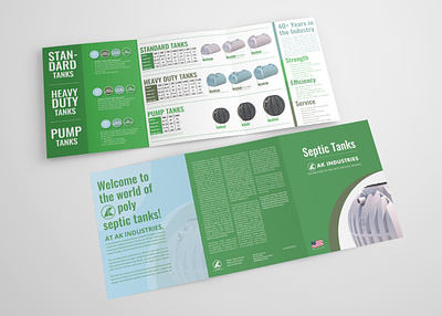 AK Industries Trifold Brochure brochure graphic design print design septic trifold