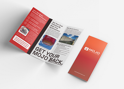 Mojo Fuel Optimization Brochure brochure design graphic design photography print