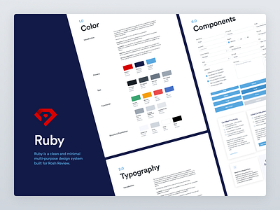 Ruby Design System branding buttons color components design design system spacing typography ui website