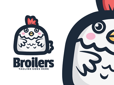 Broilers animal branding cute mascot design graphic design illustration logo ui vector