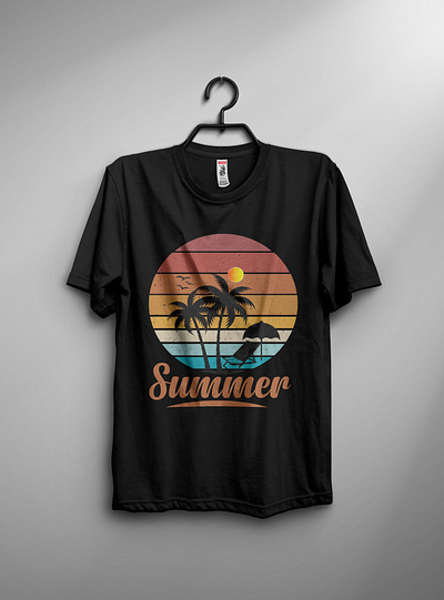 Summer, outdoor, sea-beach t-shirt american