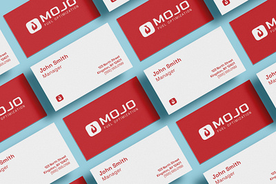 Mojo Fuel Optimization Business Cards branding business cards collateral corporate design graphic design logo print vector