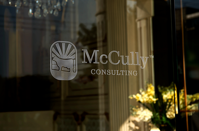 McCully Consulting™ Window Decal branding design display environmental graphic design large format logo print window