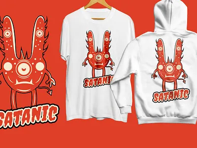 satanic clothing design graphic design hoodie illustration monster tshirt