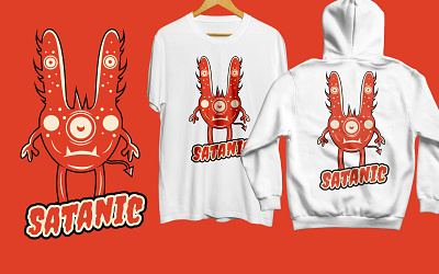 satanic clothing design graphic design hoodie illustration monster tshirt