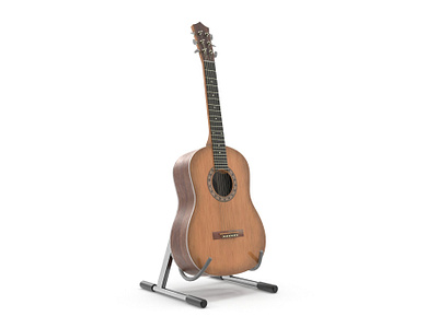 Classic Acoustic Guitar With Stand app branding design graphic design illustration logo typography ui ux vector