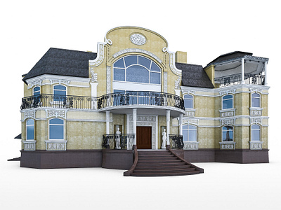 Art Nouveau Mansion 3d animation app branding design graphic design illustration logo motion graphics typography ui ux vector