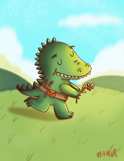 Happy Croc animation character cute design illustration