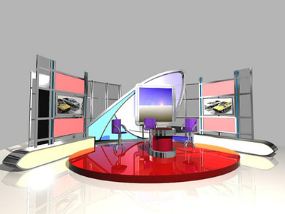 TV News Studio 005 3d animation app branding design graphic design illustration logo typography ui ux vector