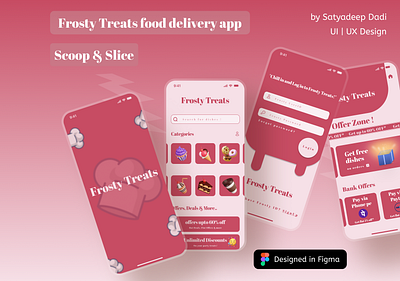 Frosty Treats: Food delivery App branding design graphic design logo typography ui ux