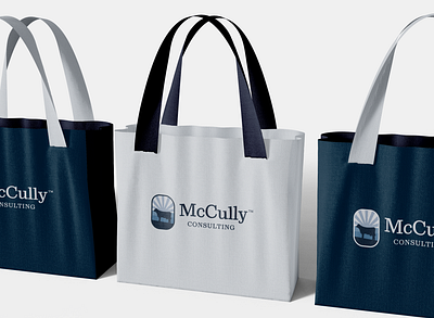 McCully Consulting™ Tote Bags bags branding design graphic design logo merchandise print tote bags
