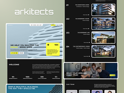 ARKITECTS - Architecture Website Concept app design graphic design ui ux