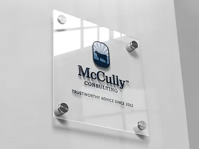 McCully Consulting™ Office Sign branding design environmental graphic design logo office print sign signage wayfinding
