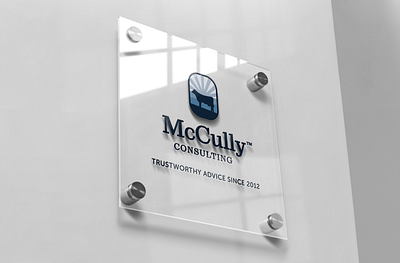McCully Consulting™ Office Sign branding design environmental graphic design logo office print sign signage wayfinding