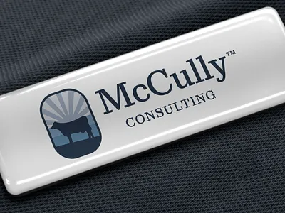 McCully Consulting™ Name Tag badge branding design graphic design logo name tag print vector
