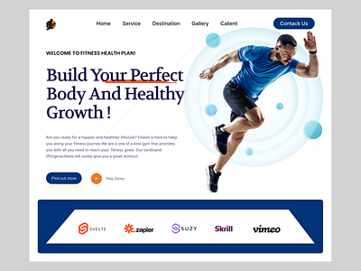 Workout Gym Landing Page bodybuilding cpdesign creativepeoples crossfit exercise fitness gym health healthy landing page personal trainer running sport training trending web web design weightloss workout yoga