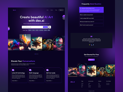 AI image generator website 3d agency ai ai image generator artificial intelligent chat boot design digital art graphic design image generator landing page saas ui ux web website